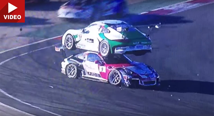 Porsche 911 Carrera Cup Race Car Finds Unusual Parking Spot