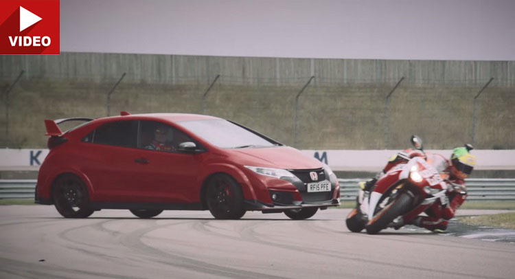  Honda Civic Type R Vs. CBR1000 RR SP Track Battle