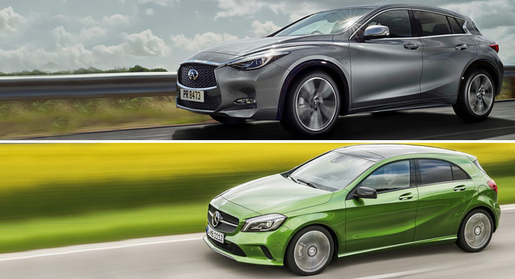  New Infiniti Q30 And Mercedes-Benz A-Class Side-By-Side