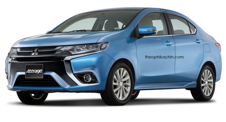  Mitsubishi Attrage Improved Digitally With Outlander Styling Cues