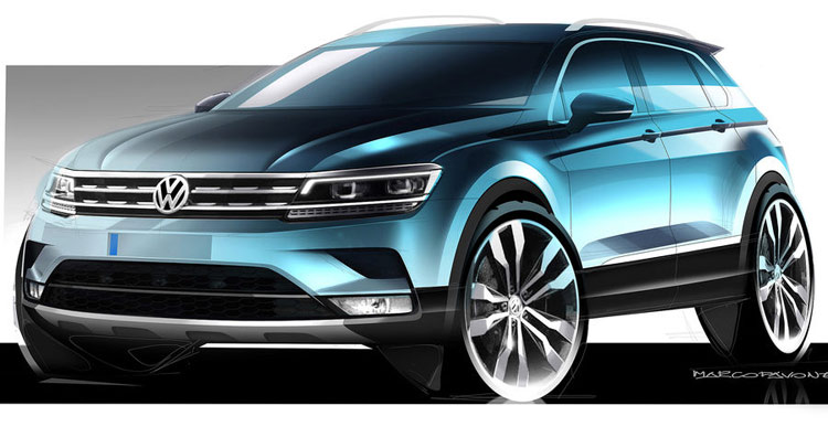  VW Releases Teaser For Upcoming Frankfurt-Bound Tiguan