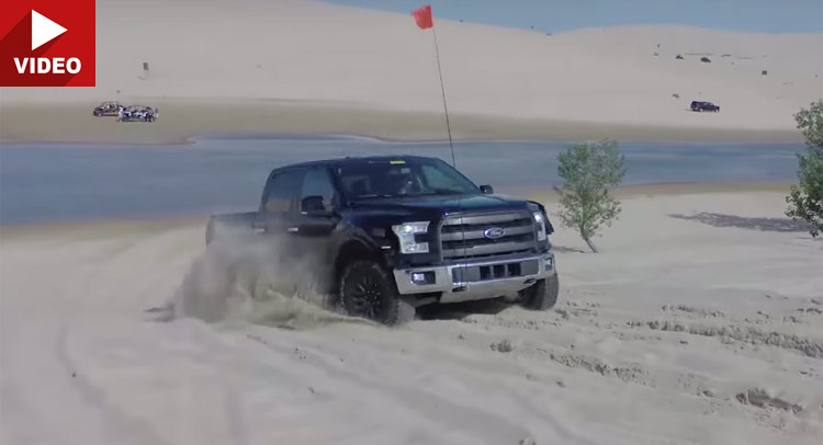  Watch Drone Footage Of 2017 Ford F-150 Raptor Taking On Sand Dunes