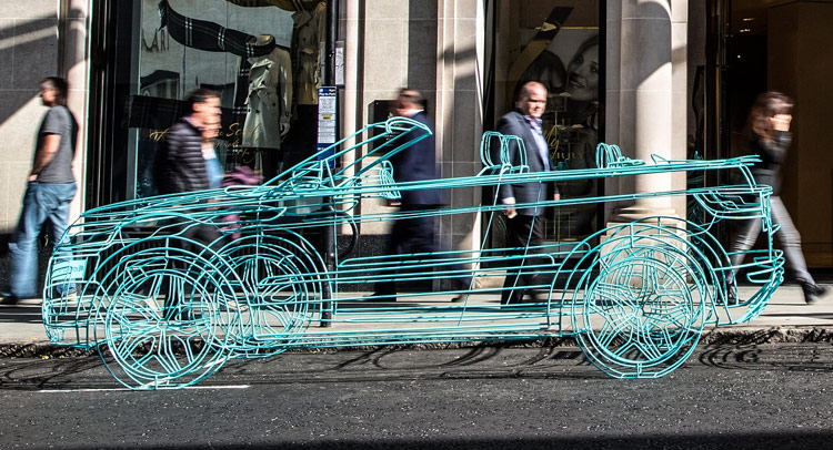  Range Rover Previews Evoque Convertible’s November Launch With Wireframe Sculptures