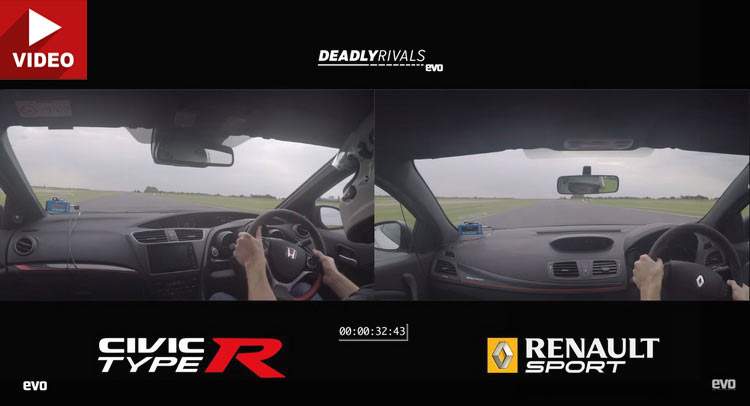  Clash Of The Hot Hatches: Civic Type R Faces Megane RS Trophy R On Track