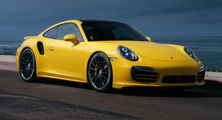  Yellow 911 Turbo S Puts On Stealthy-Looking Custom Rims