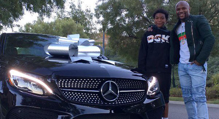  Floyd Mayweather Gives Son A Mercedes C450 AMG For His 16th Birthday