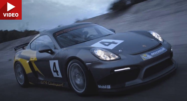  Porsche Cayman GT4 Clubsport Meets Banked Curve In New Footage