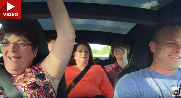  Man Gives Thanksgiving Guests Ludicrous Ride In His P90D