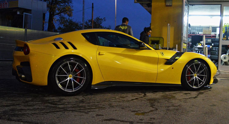  Ferrari F12tdf Stops For Gas, Gets Caught In The Wild