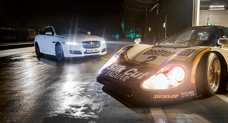  Jaguar Showcases New Led Headlights On Silverstone [w/Video]