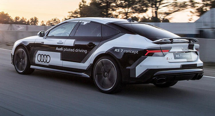  Audi’s RS7 Piloted Driving Concept Laps Spain’s Parcmotor Racetrack