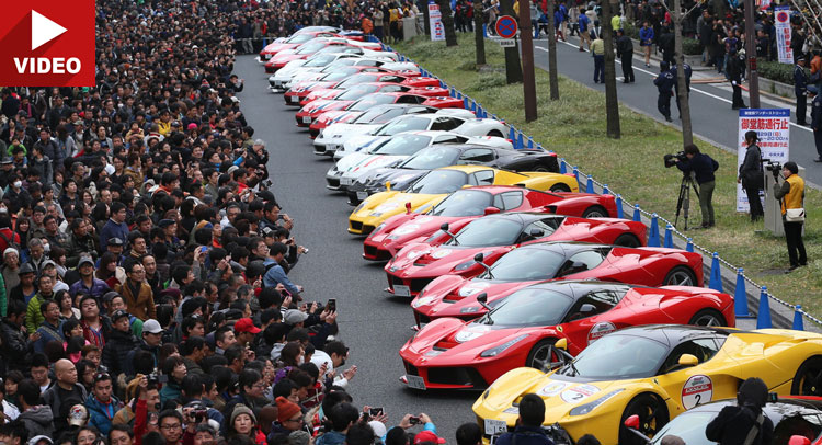  Ferrari Event Storms Osaka, Brings Rare Supercars Together