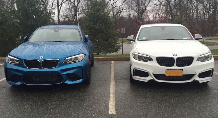  Here’s What BMW’s M2 Coupe Looks Parked Next To An M235i