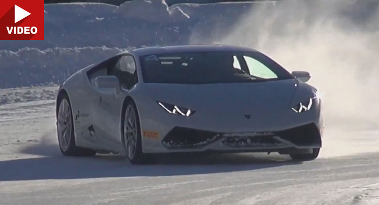  Drifting Huracans Storm Livigno For Lamborghini’s Winter Driving Academy