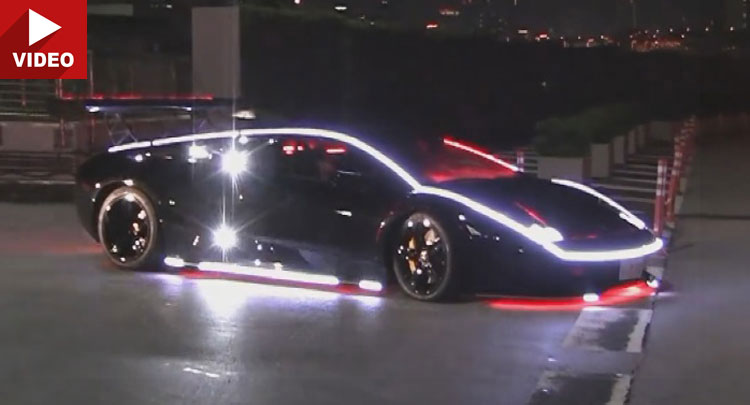  Check Out This Crazy Neon Tuned Lamborghini Murcielago From Japan