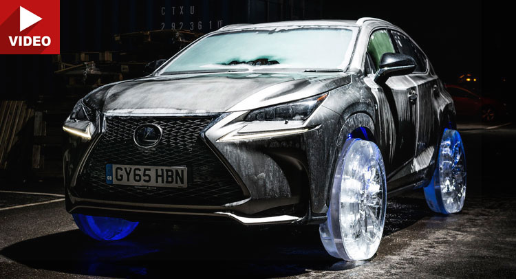  Super Cool: Lexus NX Rides On Fully-Functional Ice Wheels