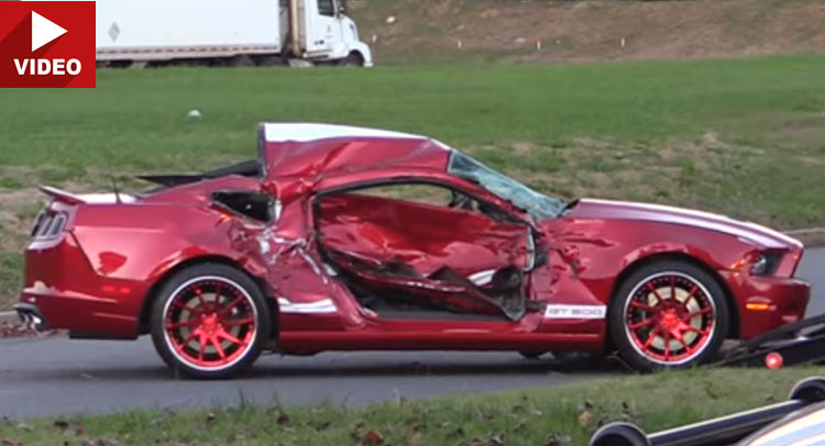 Failed Burnout Turns Into A Nasty Crash For Shelby GT500