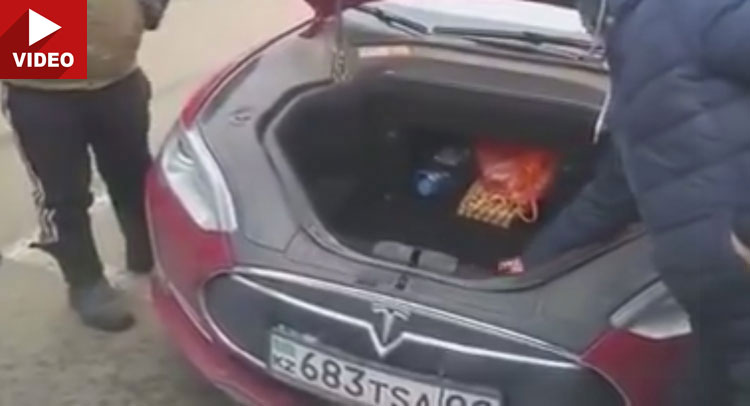  Tesla Model S Arrives In Kazakhstan; What Do They Do? They Try To Stuff A Sheep In Its Trunk…