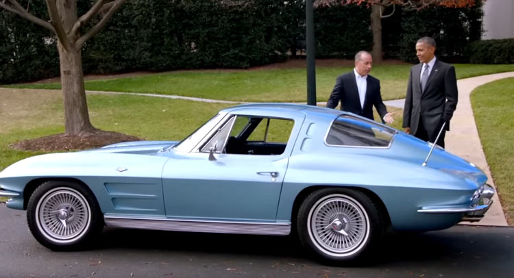  Jerry Seinfeld Takes Barack Obama For A Ride In A Classic Corvette