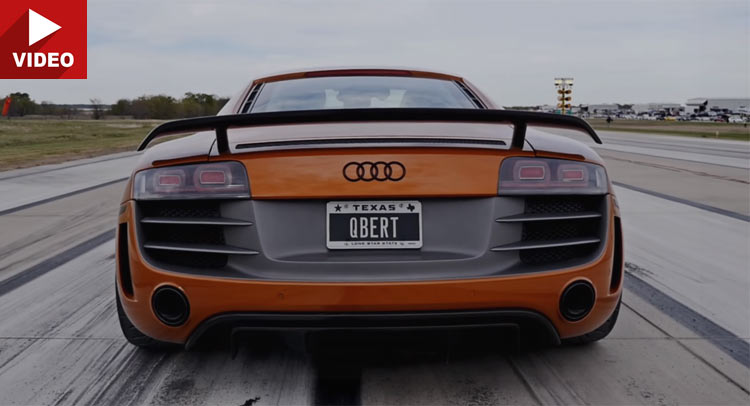  Twin-Turbo Audi R8 Sprints To 235mph Or 378km/h in 1/2 Mile!