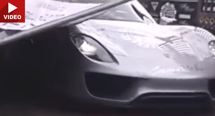  Well That’s Awkward; Sign Falls On Prized Porsche 918 Spyder