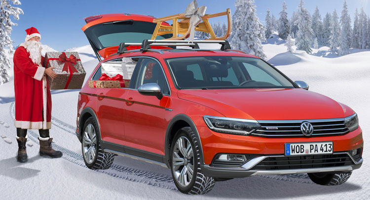  Santa Claus Ditches Sleigh And Reindeer For VW Passat Alltrack
