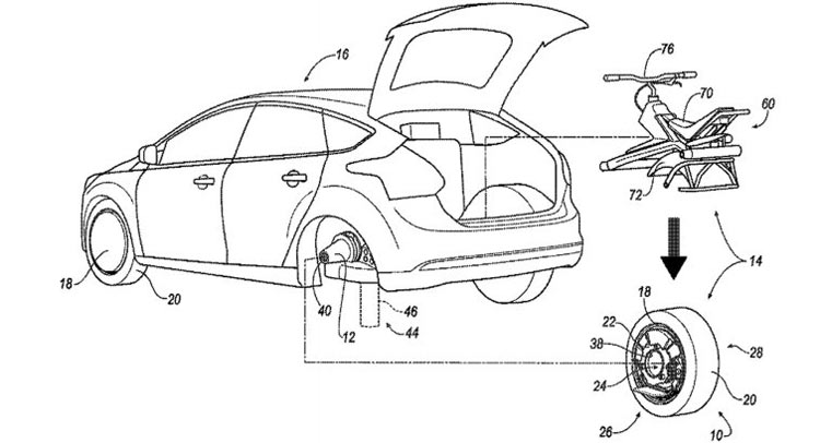  Ford Patents Strange Detachable Rear Wheel And Hub That Converts Into Unicycle