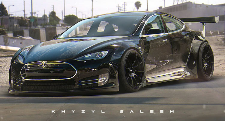  What If The Tesla Model S Was Tuned By Liberty Walk?