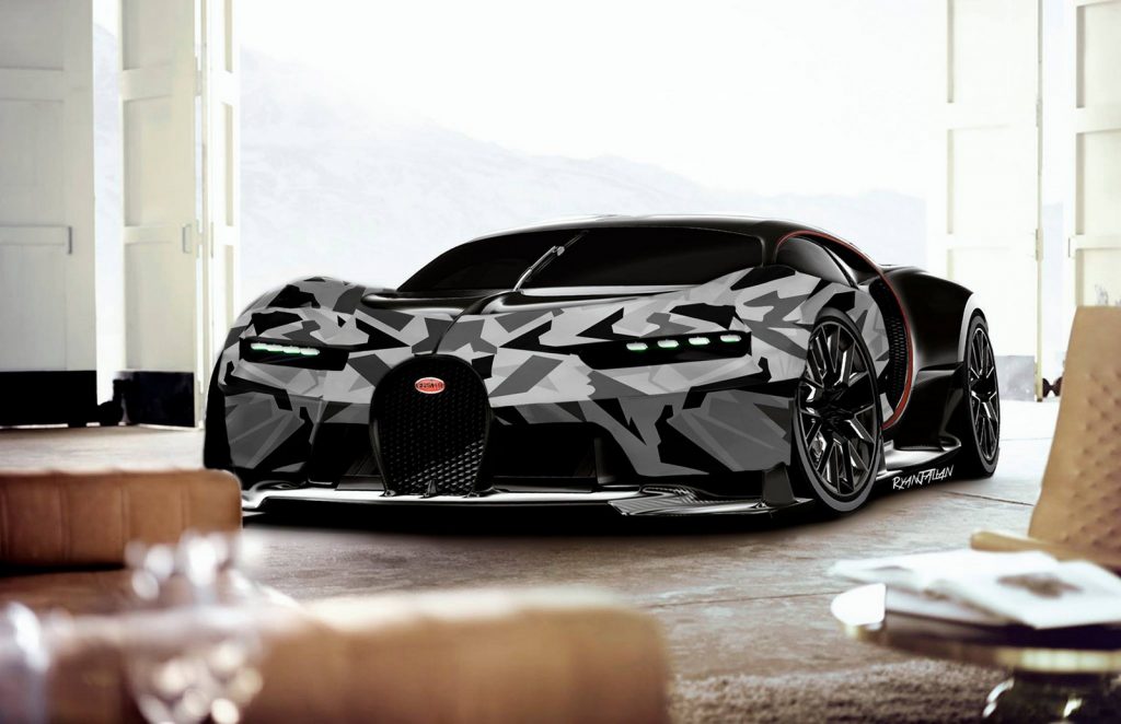 Bugatti Chiron Gets A Digital Arctic Wrap | Carscoops