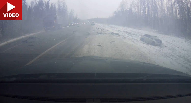 Dashcam Captures Scary Head-On Collision In Russia