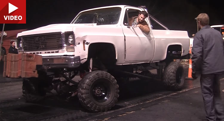 Chevy Truck Gets Wrecked During Tug Of War With Ford