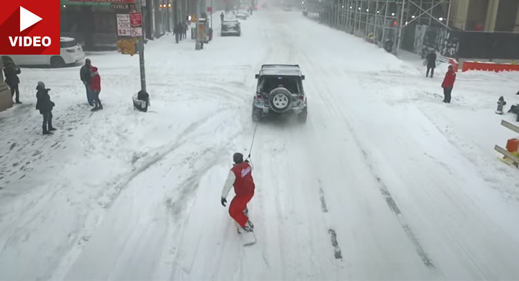 Watch A Man Snowboard His Way Through New York