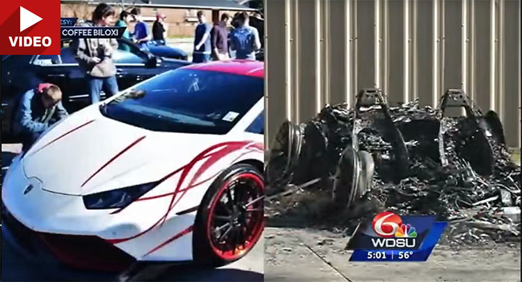 White Lamborghini Huracan Torched In New Orleans