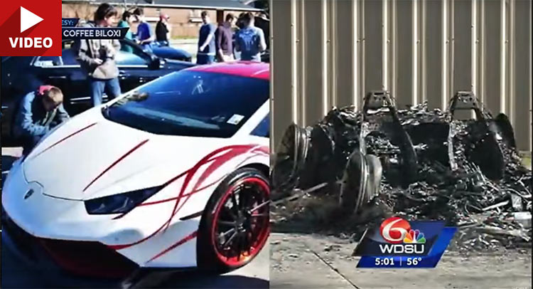  White Lamborghini Huracan Torched In New Orleans