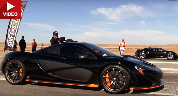  McLaren P1 And Bugatti Veyron Go Head-to-Head In Epic Drag Race