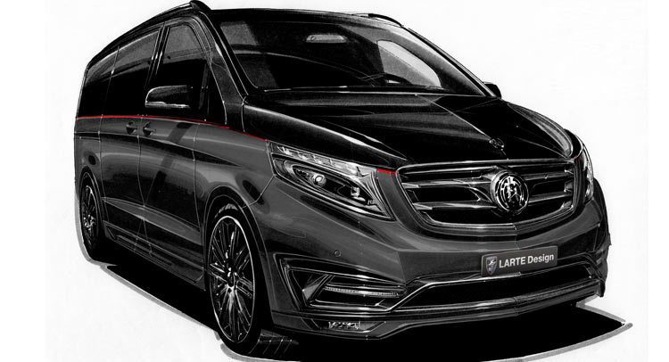  Larte Design Unveils Mercedes V-Class Black Crystal For Geneva