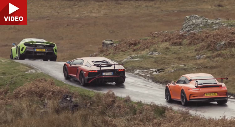  Road Tripping With A 911 GT3 RS, Aventador SV And 675LT