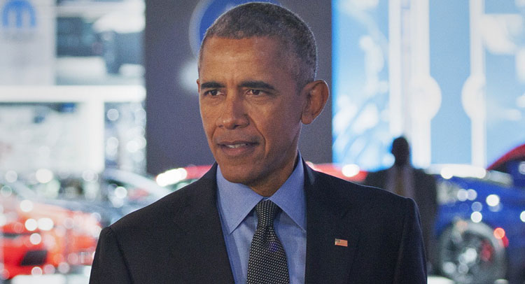 President Barack Obama Stops By 2016 NAIAS