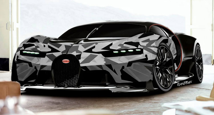  Bugatti Chiron Gets A Digital Arctic Wrap