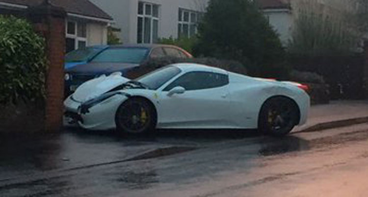  Black Ice Causes Ferrari 458 Spider To Crash In Wales