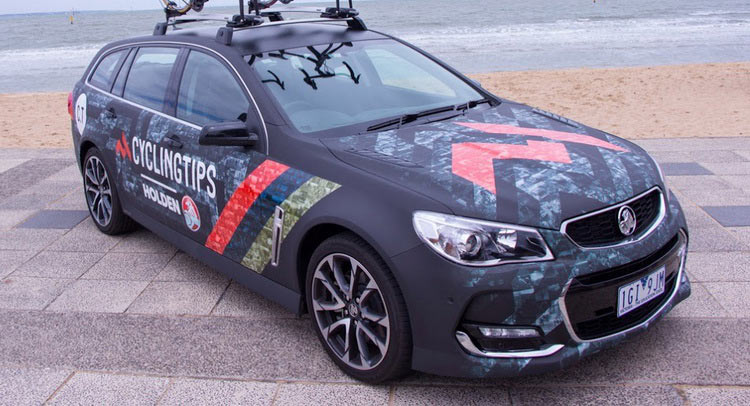  Holden Shows Off Commodore VFII SS-V Sportwagon Cycling Support Car