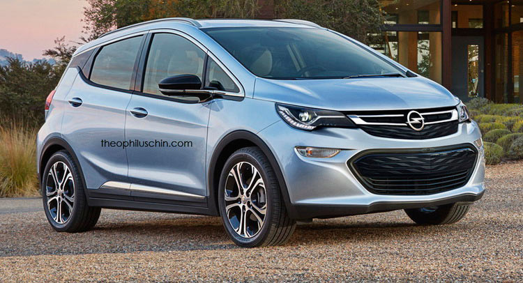  2017 Chevy Bolt Gets Rendered As An Opel Sibling