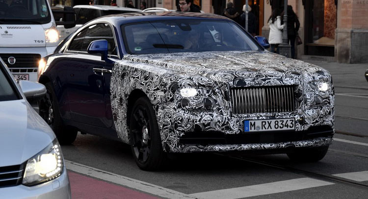  Facelifted Rolls-Royce Wraith Series II Spied Wearing Camo