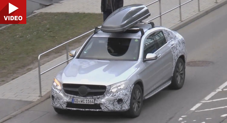  Mercedes-Benz GLC Coupe Prototype Sports Roof Box In New Spy Video