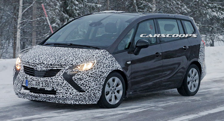  Facelifted 2017 Opel / Vauxhall Zafira Tourer Spotted Again
