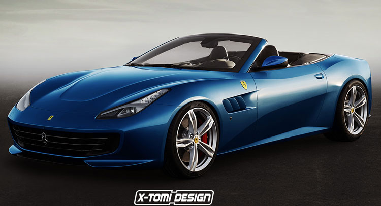 Ferrari GTC4Lusso Drops Its Top In New Rendering