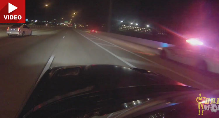  800 HP Challenger Hellcat Witnesses Cops Chasing Down Street Racers