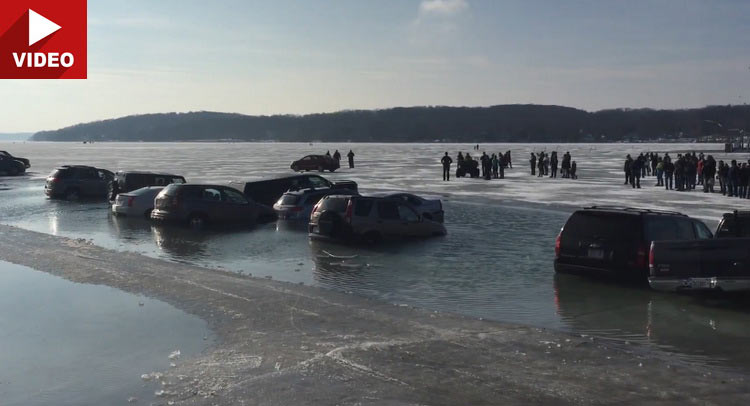 Geneva Lake Swallows 20 Parked Cars In Wisconsin