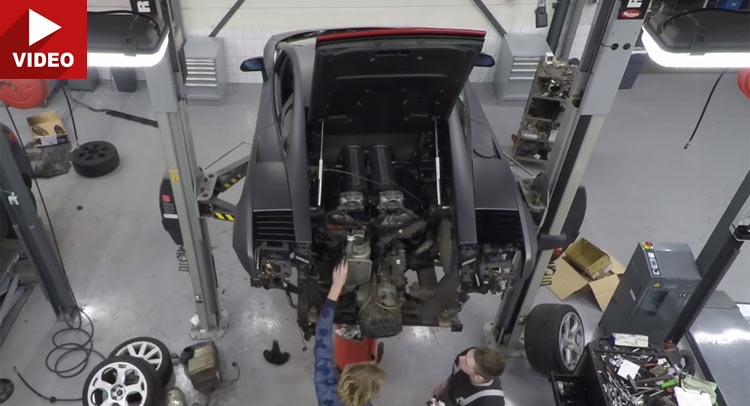  Watch A Lamborghini V10 Engine Removed In Wondrous 4K Timelapse