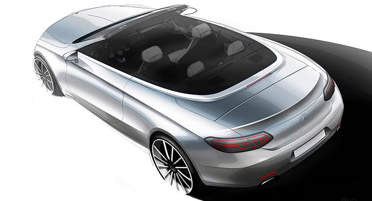 Mercedes-Benz C-Class Cabrio Revealed Via An Official Sketch